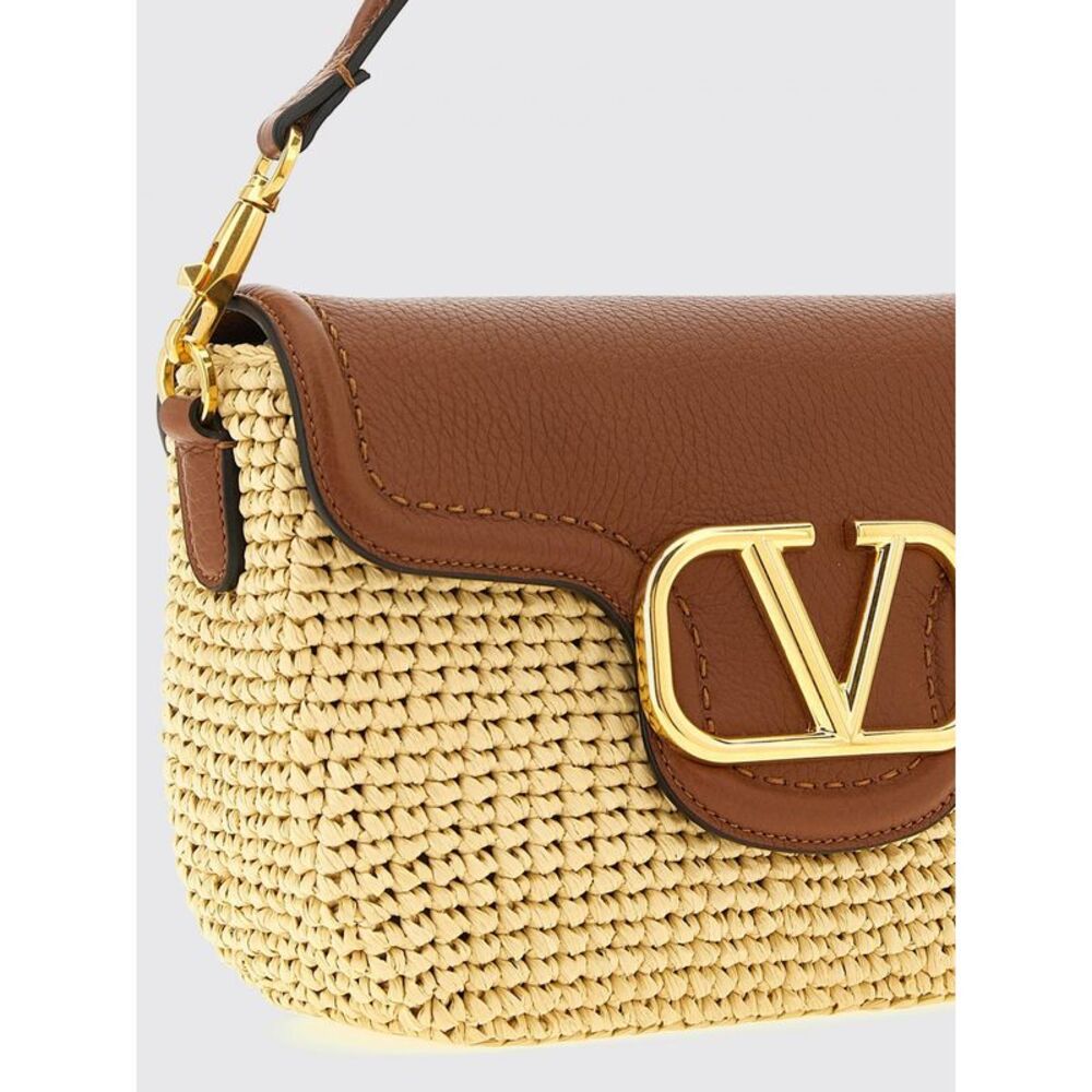 Valentino Garavani Women Alltime Raffia And Grain Leather Bag Valentino Garavani - Picture 3 of 4